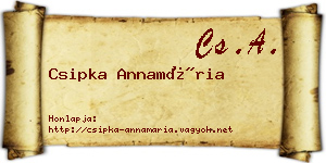 Csipka Annamária névjegykártya